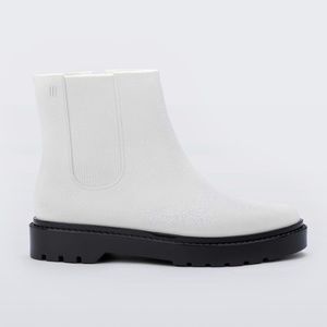 NWT! Melissa "Storm" Chelsea rain boots in white